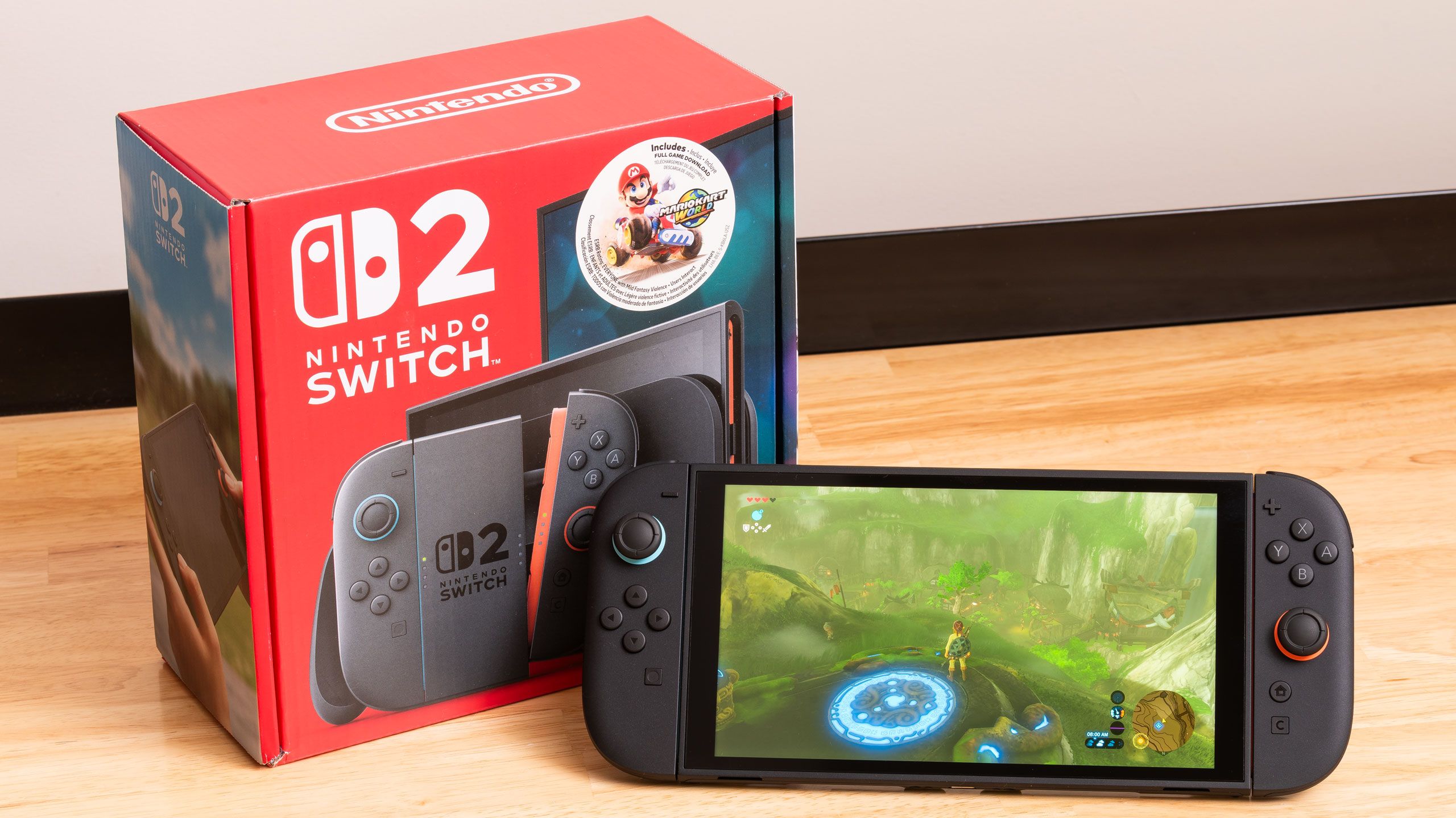 Nintendo Switch 2 consola con su caja